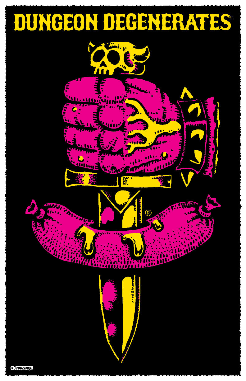 Dungeon Degenerates Logo - Sausage Stabber Traditional - 11 Dungeon Degenerates Logo - Sausage Stabber Traditional - 11