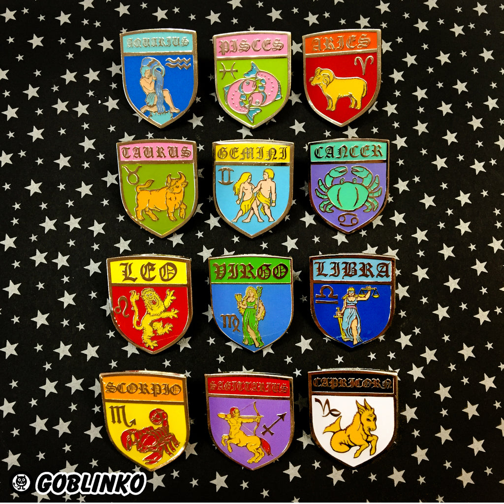 What's Your Sign Enamel Pins - All 12