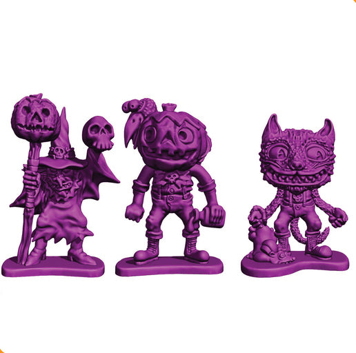 Plastic Halloween Figures: Purple Halloweeners