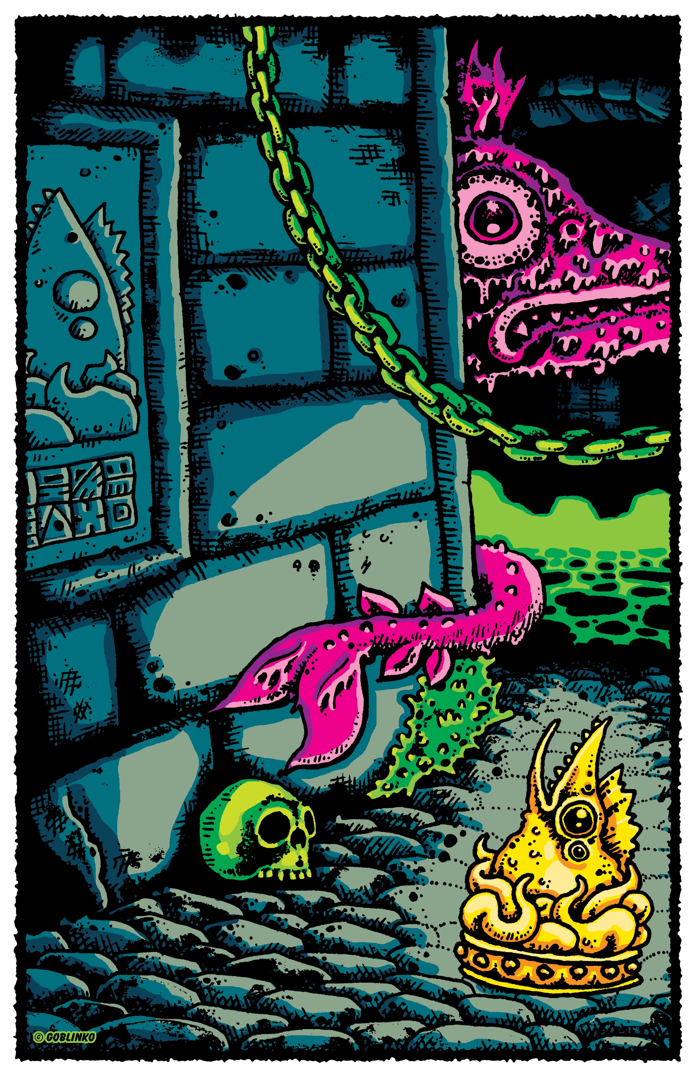 Dungeon Degenerates - LowLife RPG - Fishy - 11" x 17"