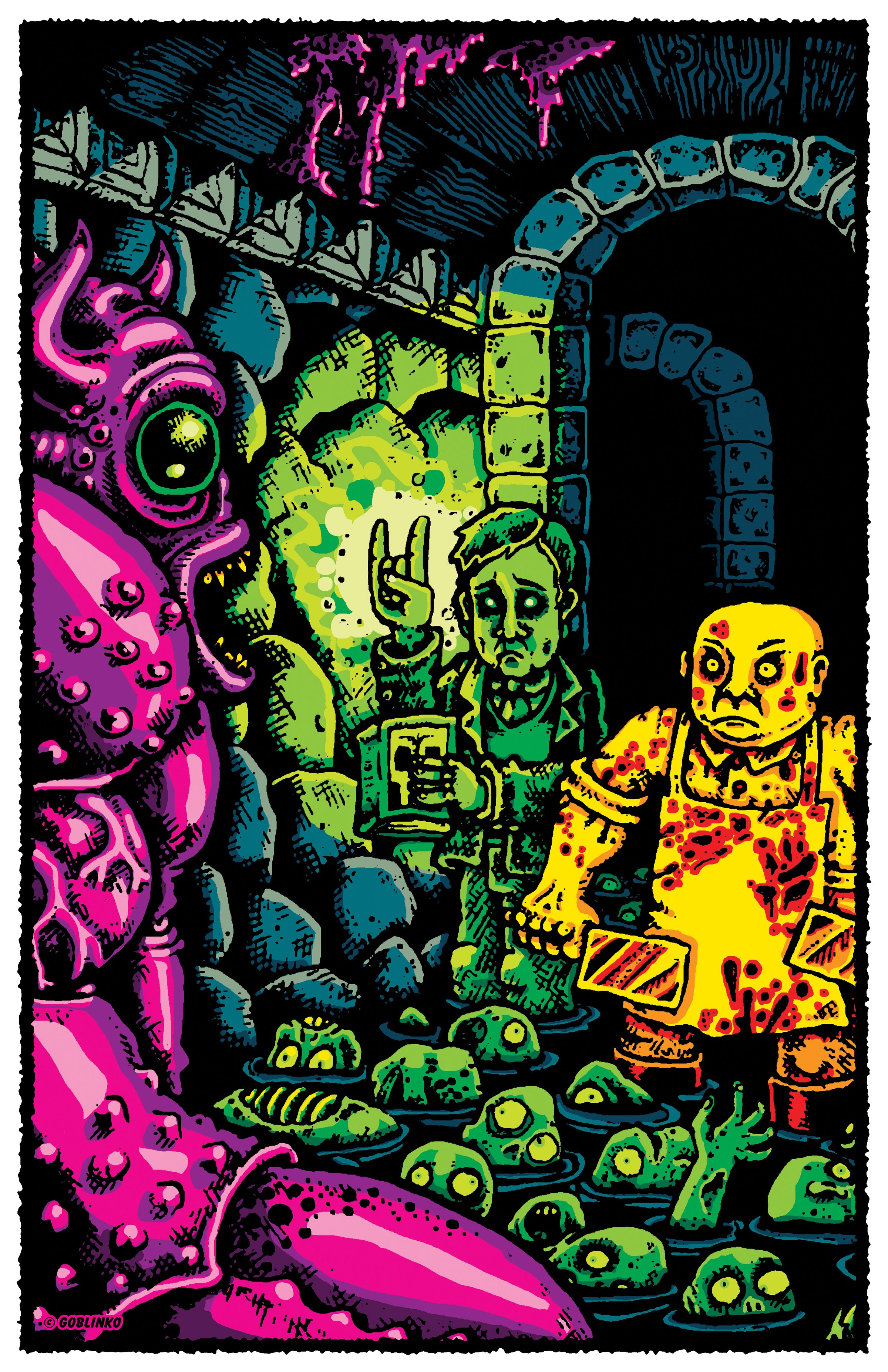 Dungeon Degenerates - LowLife RPG - The Thing In the Filthways - 11" x 17"