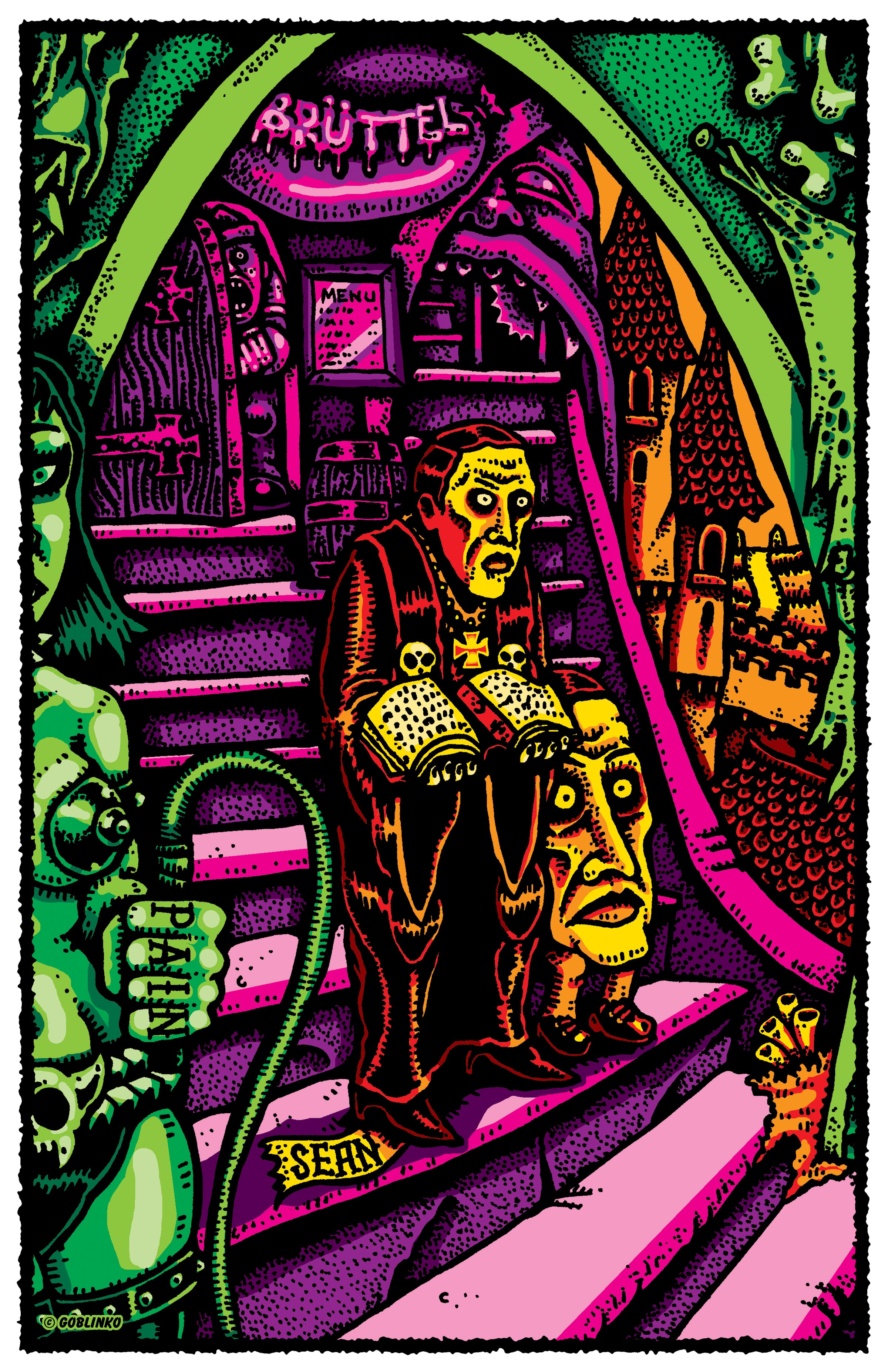 Dungeon Degenerates - LowLife RPG - The Streets of Bruttelburg- 11" x 17"