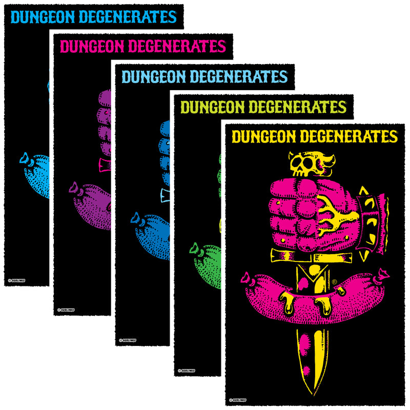 Dungeon Degenerates Logo - Sausage Stabber All Five - 11" x 17"