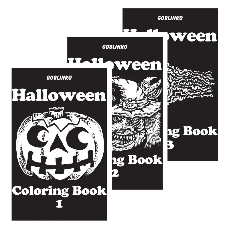 All Three Halloween Coloring Books