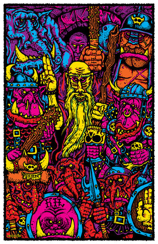 Dungeon Degenerates - Mean Streets by Sean Äaberg - 24" x 36" Big Poster
