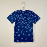 Hand Dyed One of a kind Shibori Indigo t-shirt by the Stitch Witch - XS