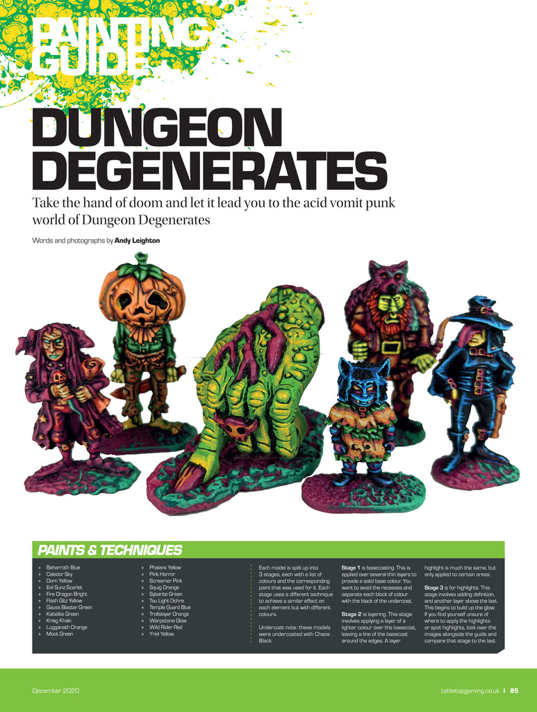 Dungeon Degenerates Adventurer Miniatures - Freaks & Psychos - In Metal