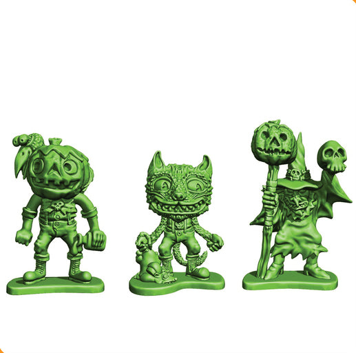 Plastic Halloween Figures: Green Halloweeners