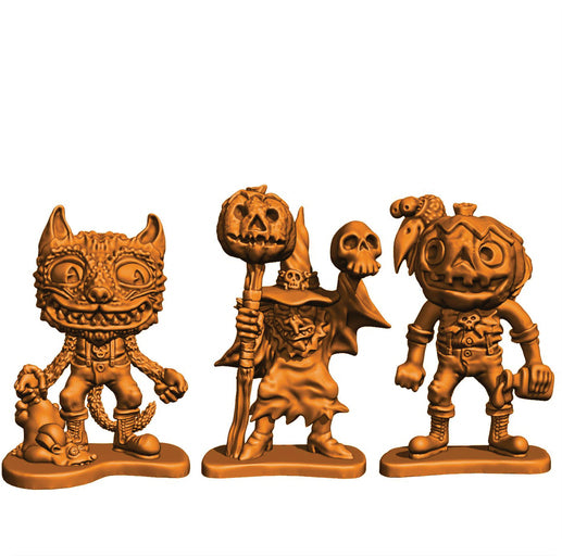 Plastic Halloween Figures: Orange - Halloweeners