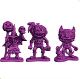 Plastic Halloween Figures: Purple Halloweeners