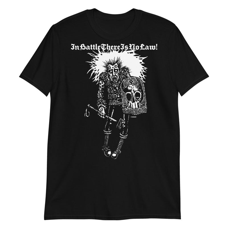 In Battle There Is No Law on black Short-Sleeve Unisex T-Shirt